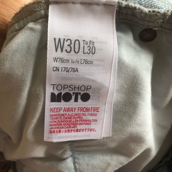 TOPSHOP Blue Colorblock Mom Jeans (discontinued) - Picture 5 of 5
